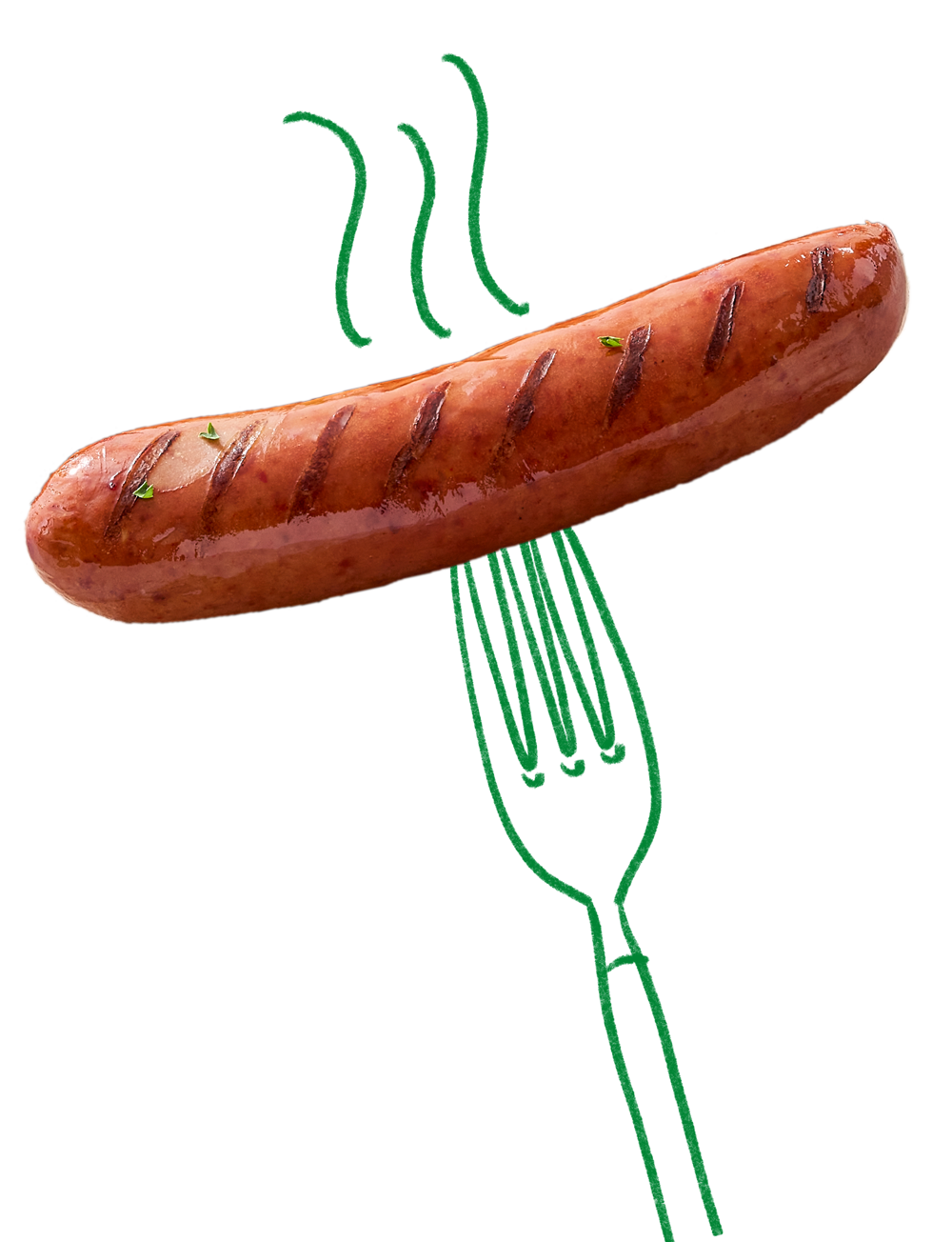 Garcia Sausage on fork